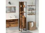 Vidaxl Mobile Da Bagno In Legno Recuperato 33 X 33 X 185,5 Cm Materiale A Base Di Legno
