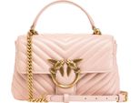 Pinko Borsetta Borsa A Tracolla Love Lady Puff Mini Cl Sheep Nappa Chevron Cipria - Antique Gold Rosa Salmone