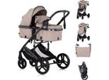 Chipolino Carrozzina 2 In 1 Amore Porta Bevande Borsa Fasciatoio Copripiedi Cestino Marrone Chiaro