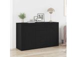 Vidaxl Credenza Look Rovere Nero 120 X 36 X 69 Cm Materiale A Base Di Legno