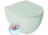 Wc Sospeso Infinity, Senza Bordo, 36,5X53 Cm, Verde Menta Opaco