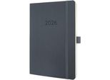 Sigel C2636 Sigel Conceptum 2026 Calendario A Libro, Ca. Din A5, Grigio