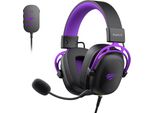 Havit H2002C+U - Gaming Headphones (Black And Purple)