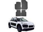 2014-2020 Citroen C4 Cactus Tappetini In Gomma Nera 4 Pezzi