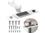Maclean Ripiano Per Tastiera Sotto La Scrivania Regolabile Max. 5 Kg Bianco MC-156 W