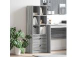Vidaxl Credenza Con Cassetti Grey Sonoma 45,5 X 34 X 127 Cm