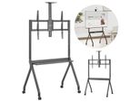 Maclean Supporto Tv/Carrello Ripiano Per Telecamera Su Ruote 55-100" Carico Massimo 120Kg/10Kg Ripiano Massimo Vesa 900X600 Nero MC-114 B"