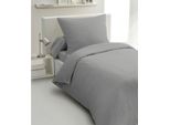 Set Di Biancheria Da Letto 2 Pezzi HP72080 - 82 G Microfibra - 140 X 200 Cm - Grigio Chiaro