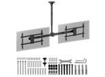 Supporto A Soffitto Maclean Per Due Televisori Carico Massimo 2X40Kg 34-60" Max Vesa 600X400 MC-111 B"