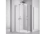 Thron Square Cabina Doccia Quadrante 900X900Mm, Vetro Trasparente, Sinistra