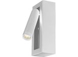 Lampada Da Parete Minimalista Bianca Interruttore Faretto Regolabile Per Soggiorno Camera Da Letto Lettura Colore Caldo Led 4W Gello Rabalux