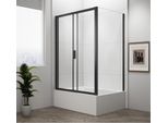 Deep Black Cabina Doccia Rettangolare 1200X900Mm Variante L/R, Vetro Trasparente