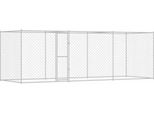 Vidaxl Gabbia Per Cani Argento 600 X 200 X 200 Cm Acciaio Zincato