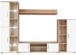 Syfax™ Parete Attrezzata Porta Tv Con Luci Led Rovere Sonoma E Bianco