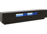 Syfax™ Mobile Porta Tv Con Luci Led Nero 200X35X40 Cm