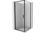 Mexen Exo Cabina Doccia Battente 95 X 95 Cm, Trasparente, Nero - 817-095-095-70-00