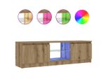 Syfax™ Mobile Porta Tv Con Led Artigianale 120X30X36 Cm Multistrato