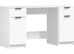 Syfax™ Scrivania Con Mobile Laterale Bianco In Legno Multistrato