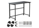Tavolo Pieghevole Maclean Nero Piano Mobile 100X50Cm Max. 50Kg MC-1250 B