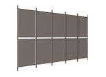 Syfax™ Divisorio A 5 Pannelli Antracite 250X200 Cm Tessuto