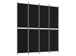 Syfax™ Divisorio A 4 Pannelli Nero 200X220 Cm In Tessuto