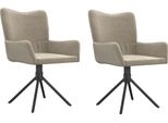 Syfax™ Sedie Da Pranzo Girevoli 2 Pz Grigio Chiaro In Velluto