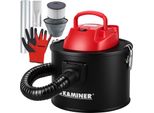 Aspiratore Per Ceneri Kaminer 10 L, 800 W - 16 Kpa, Flusso D'aria 30 L/S, Filtro Hepa + Tessuto, Funzione Soffiante, Tubo Di Aspirazione Interno In Metallo, 2 Tubi In Alluminio, Contenitore In Acciaio Inox, Forno, Griglia, Officina 26240