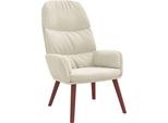 Syfax™ Sedia Relax Bianco Crema Velluto