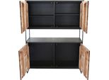Milanihome.It - Credenza In Legno Massiccio Di Design Moderno Industrial Cm 100 X 40 X 131 Hdi Coloremarrone