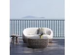 Milanihome.It - Divano Da Esterno In Alluminio E Corda Di Design Per Esterno Giardino Cm 180 L X 91 P X 71 Hdi Colorebeige