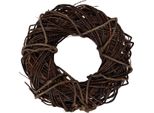 Decorazione Natalizia A Forma Di Ghirlanda In Rattan, Marrone, Ø 30X8 Cm – Clayre & Eef