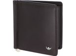 Golden Head Pelle Portafoglio Fermasoldi Polo Rfid Protect Clip-Scheintasche 1959 Dunkelbraun Marrone Scuro