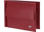 Golden Head Pelle Portafoglio Fermasoldi Polo Rfid Protect Clip-Scheintasche 1921 Rot Rosso Scuro