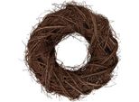 Decorativa In Rattan Clayre & Eef Marrone Ø 40X11 Cm Rustica Per Porta Parete Tavolo