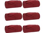 Vidaxl Coperte 6 Pezzi Rosso Bordeaux 240 X 220 Cm In Pile