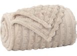 Vidaxl Coperta Beige 240 X 220 Cm In Pile