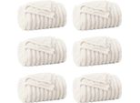Vidaxl Coperte 6 Pezzi Crema 270 X 240 Cm In Pile