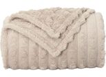 Vidaxl Coperta Beige 150 X 130 Cm In Pile