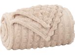 Vidaxl Coperta Beige 270 X 240 Cm In Pile