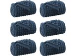 Vidaxl Coperte 6 Pezzi Blu Navy 200 X 150 Cm In Pile