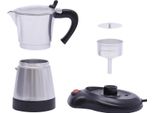 Caffettiera Elettrica - Caffettiera Moka/Espresso - Capacità 300 Ml, 6 Tazze - Potenza 480 W - Funzione Di Sicurezza - Per Uso Domestico E In Bar