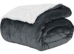 Vidaxl Coperta In Pile Grigio Scuro 150 X 200 Cm