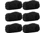 Vidaxl Coperte 6 Pezzi In Pile Nero 200 X 150 Cm