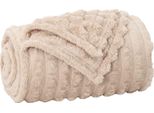 Vidaxl Coperta Beige 150 X 130 Cm In Pile