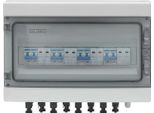 Scatola Di Distribuzione Per Solare Fotovoltaico - 4 Ingressi/4 Uscite Interruttore Rompi-Carico - Dc 1000V - 8 Connettori - Impermeabile IP65 - Protezione Da Sovratensione - 15A/25A - Avorio