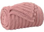 Vidaxl Coperta Rosa 200 X 150 Cm In Pile