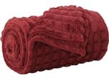 Vidaxl Coperta Bordeaux Rosso 150 X 130 Cm In Pile