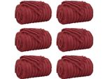 Vidaxl Coperte 6 Pezzi Rosso Bordeaux 200 X 150 Cm In Pile
