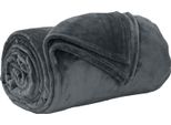 Vidaxl Coperta In Pile Grigio Scuro 150 X 200 Cm