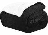 Vidaxl Coperta Nera 130 X 150 Cm In Pile